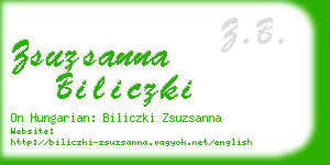 zsuzsanna biliczki business card